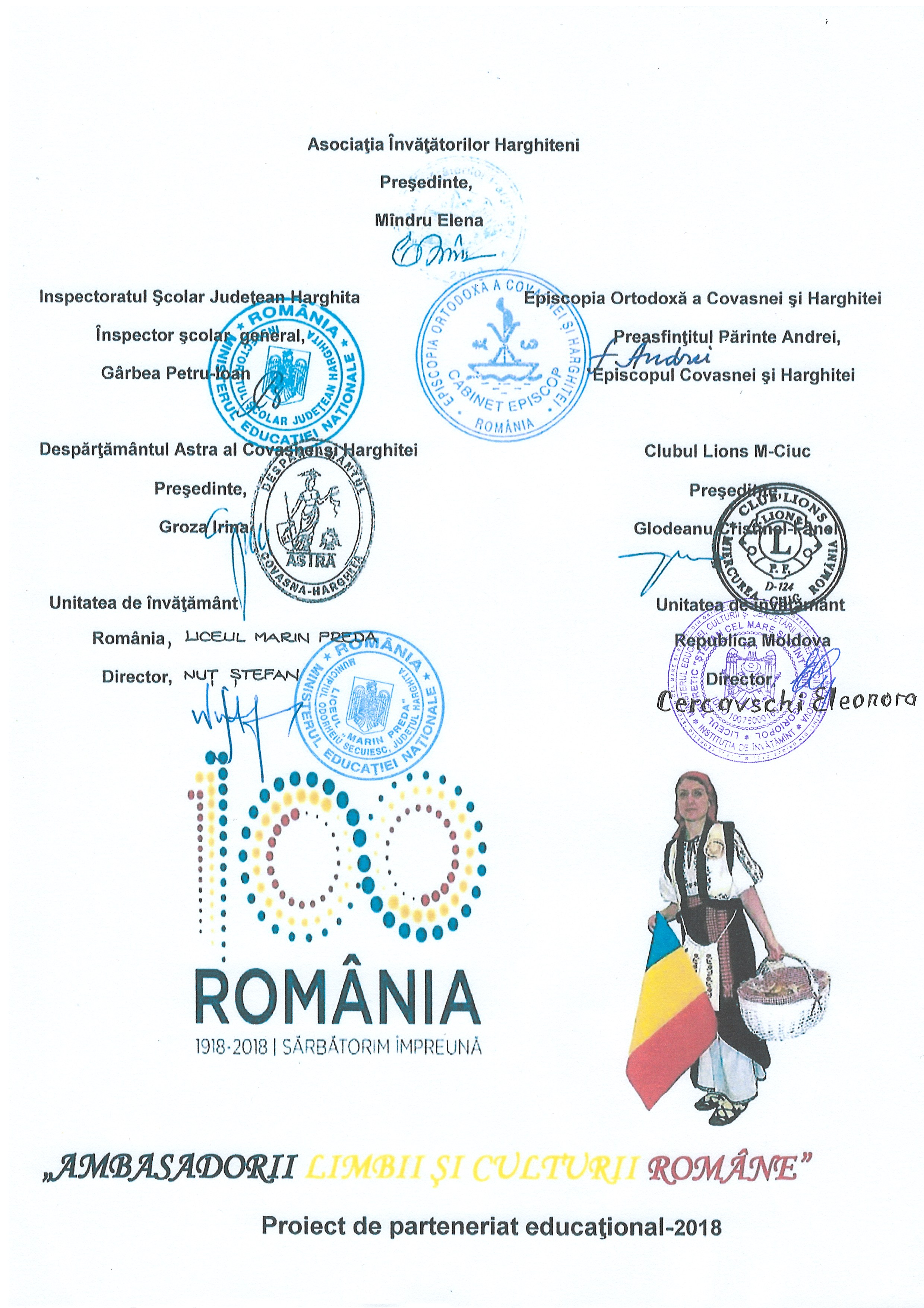 Proiectul Ambasadorii Limbii si Culturii Romane